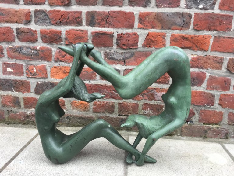 Sculpture En Bronze Circa 1970-photo-2