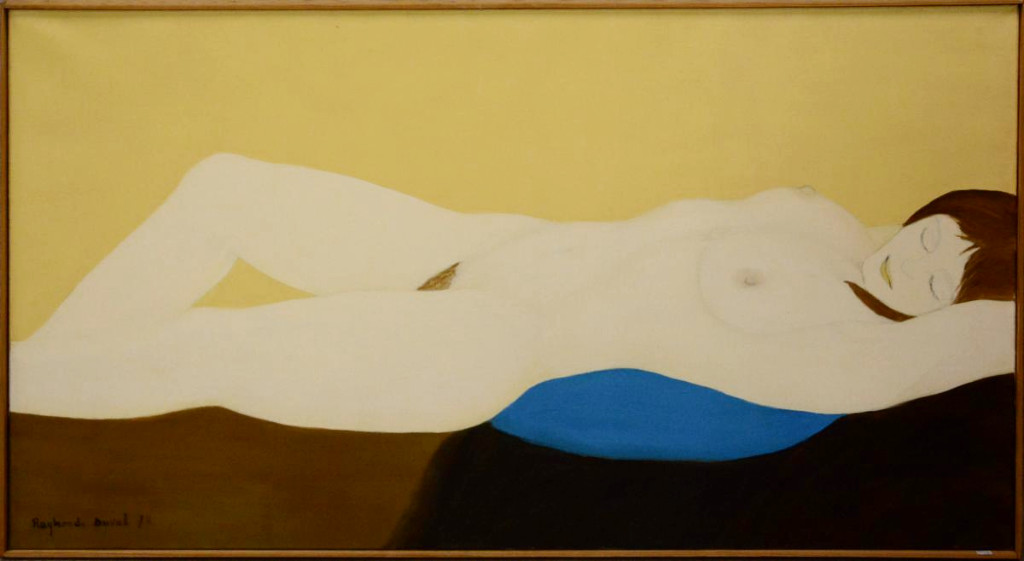 Raymonde Duval, "nude" Oil On Canvas, Signed, Date 73