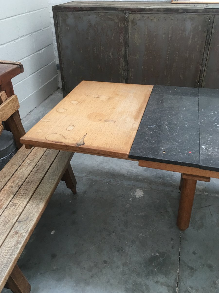 Guillerme Et Chambron Rare Table  Edition Votre  Maison  circa 1970-photo-8