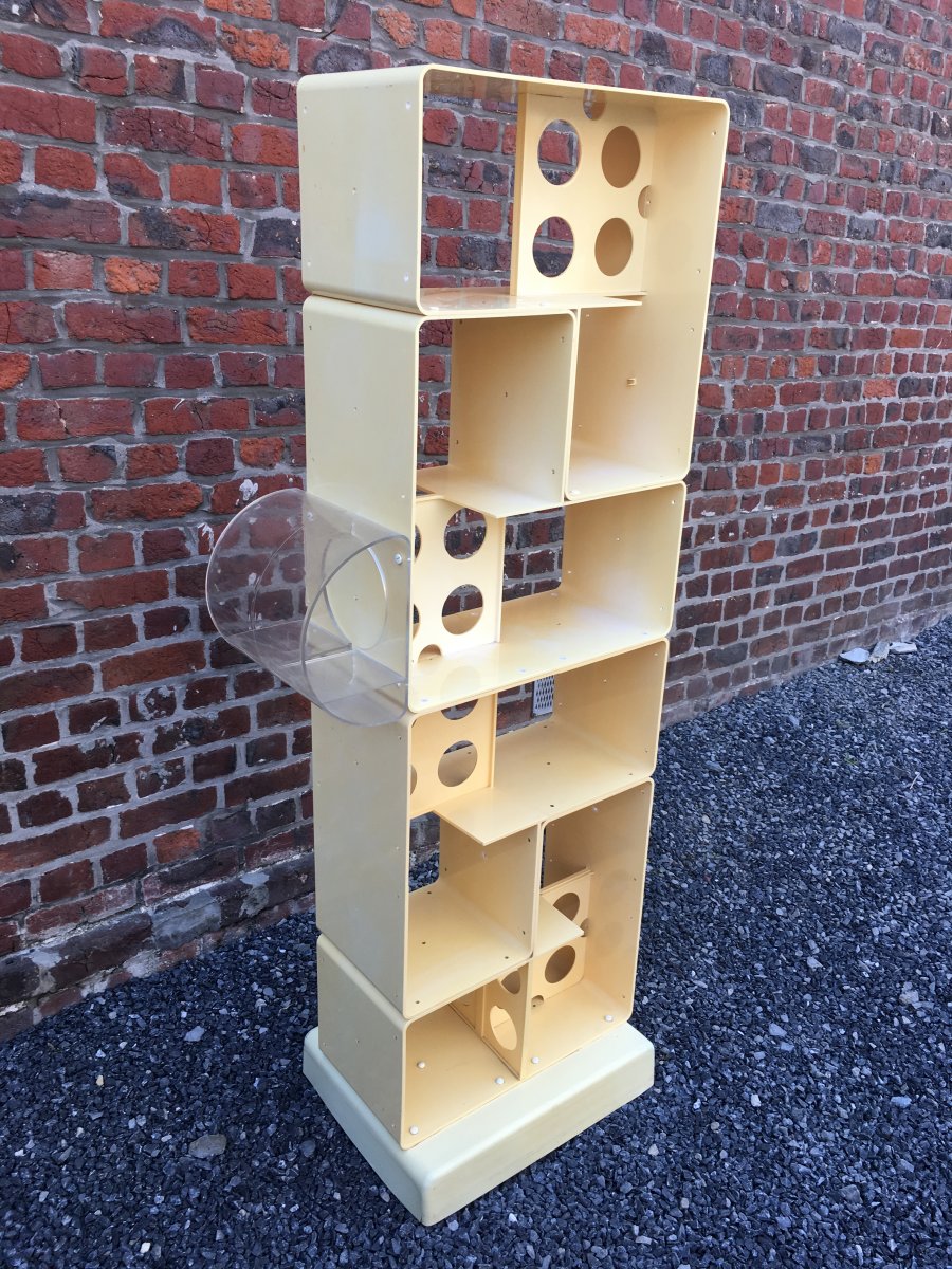 Etagere Vintage En Plastique , Anciennement Pour Produits De l'Oréal, Circa 1970-photo-3
