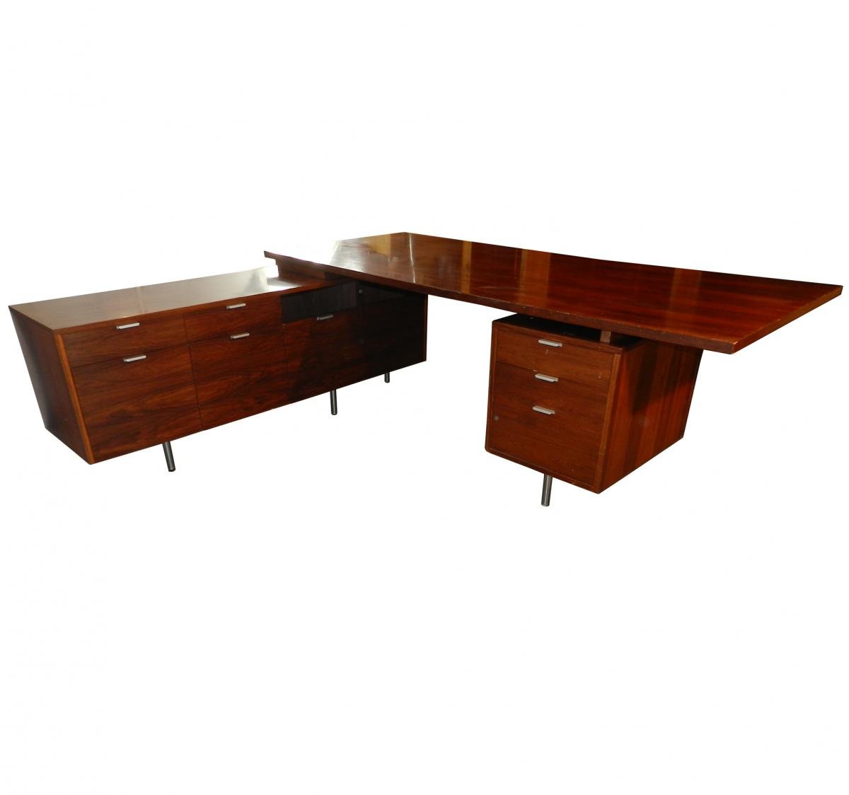 George Nelson Executive Desk In Rosewood, Herman Miller 1960 Edition