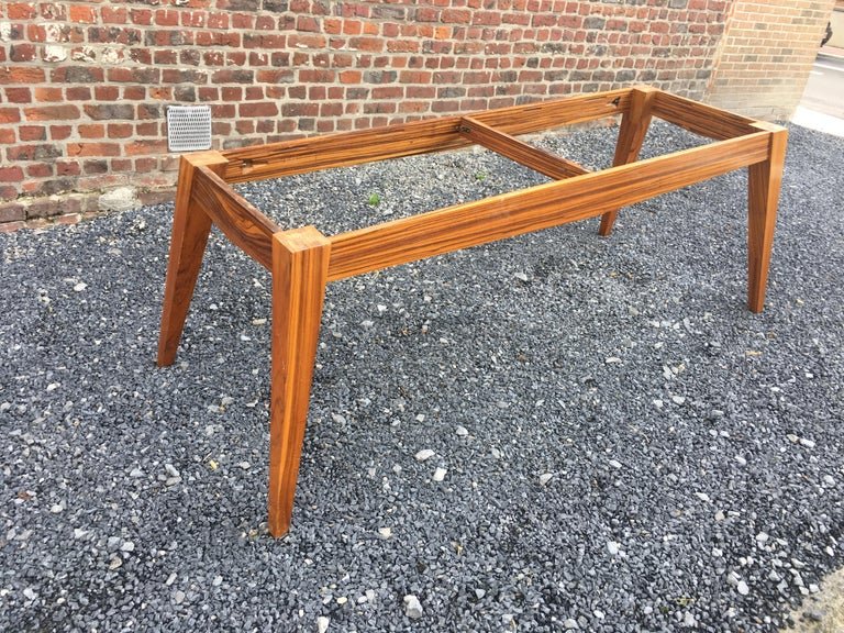 Grande Table Vintage En Zingana Massif, Circa 1950/1960-photo-4