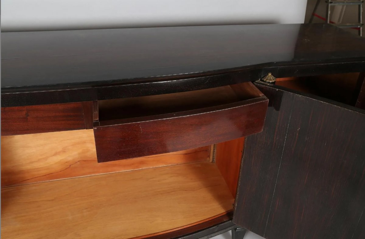 Art Deco Sideboard In Rosewood And Blackened Wood, In The Taste Of André Arbus, Circa 1940-photo-7