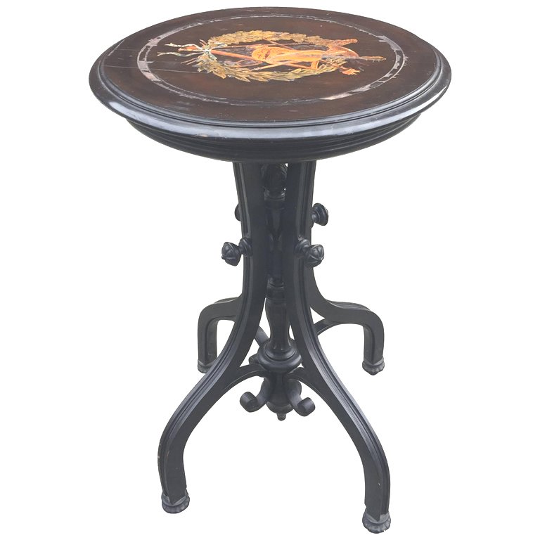 Thonet, Rare Pedestal With Marquetry Thonet Wien, Circa 1880