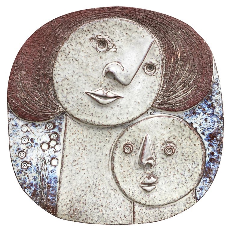 Claire Lambert (1936) Large Dish In Ceramic, Atelier Dour, Circa 1960-1970