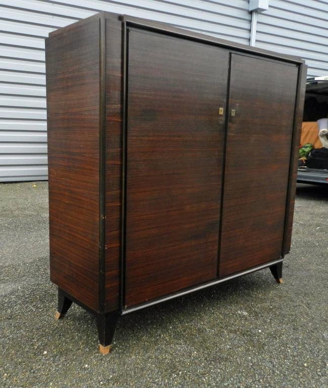 Rosewood Wardrobe, Art Deco Period, In The Style Of Jules Leleu, Circa 1930-photo-4