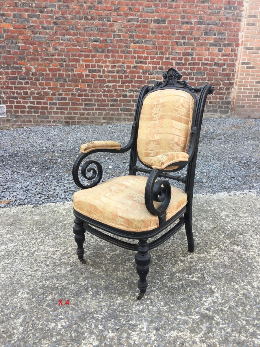 Jacob And Josef Khon, 4 Armchairs 101 / F, Circa 1902, Niii Style-photo-3