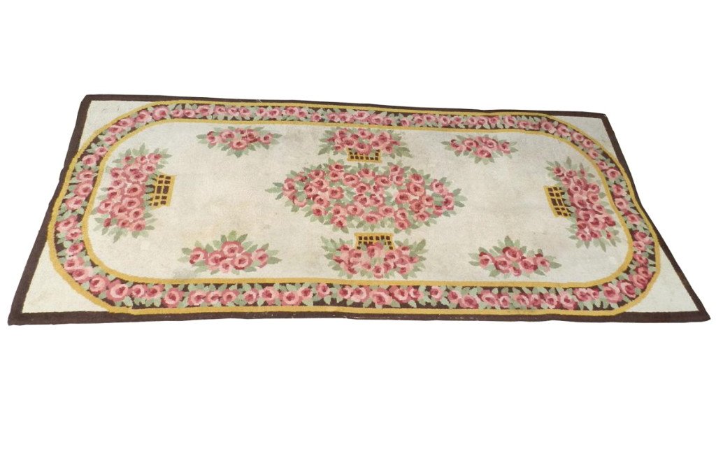 Grand Tapis En Laine Epoque Art-deco, Circa 1920/1930 