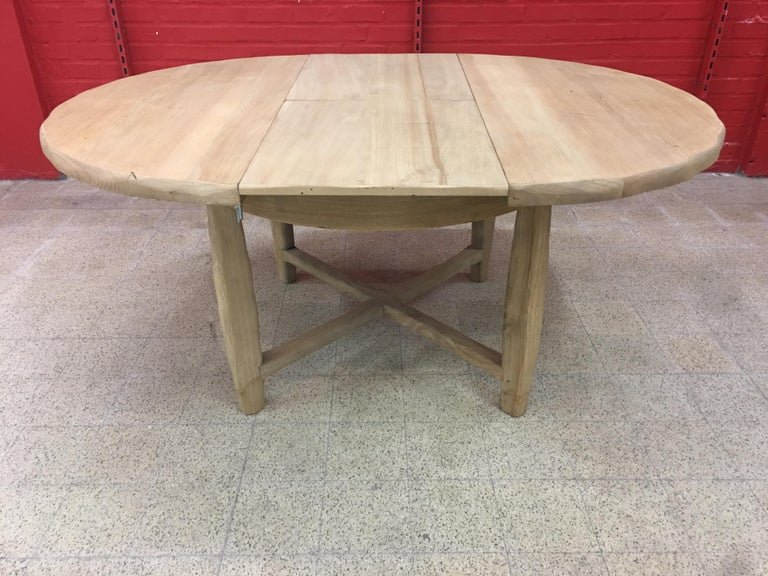 Brutalist Table In Massive Elm, Circa 1950/1960-photo-1