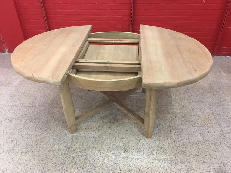 Brutalist Table In Massive Elm, Circa 1950/1960-photo-3