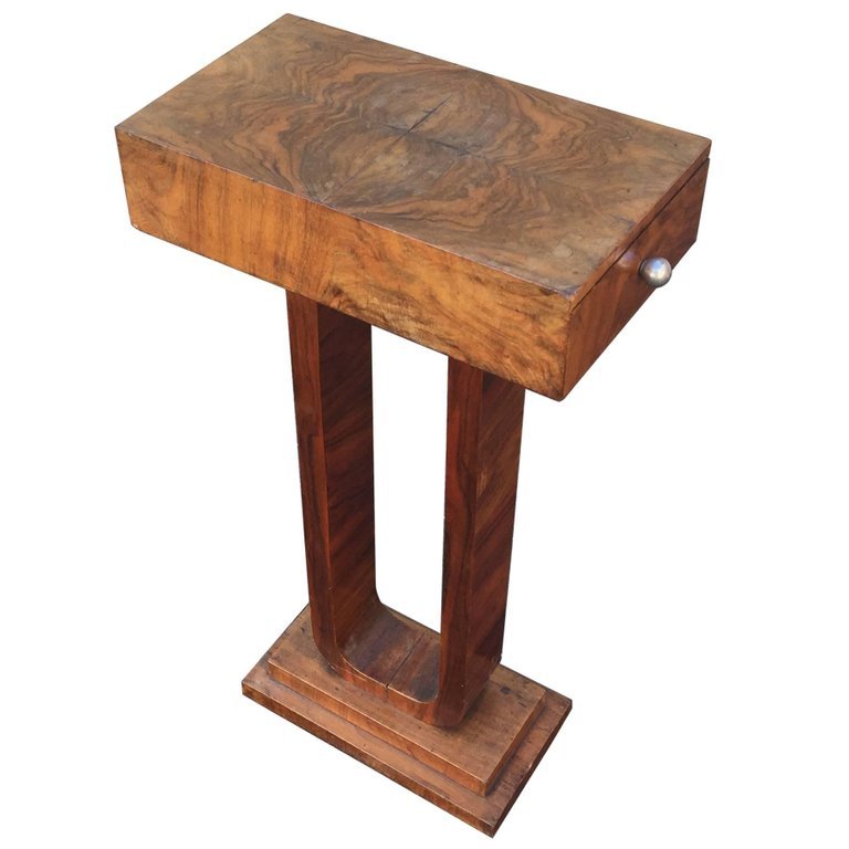 Smoker Table In Walnut In Veneer D In Circa 1930