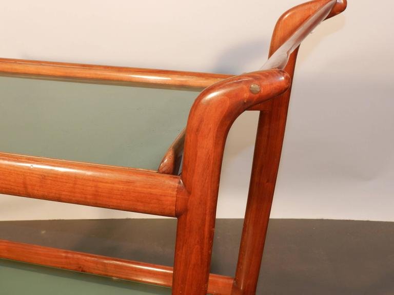 Ico Parisi Italian Fruit Wood Rolling Table 1950-photo-2