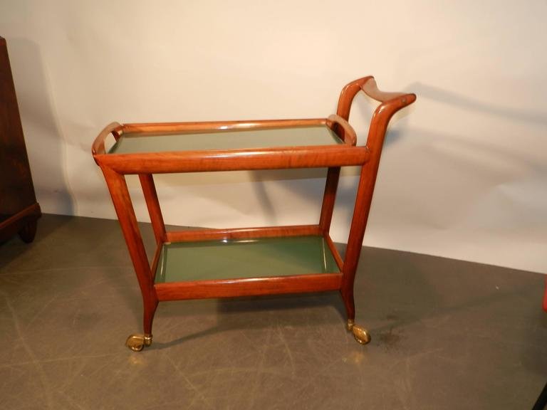Ico Parisi Italian Fruit Wood Rolling Table 1950-photo-5