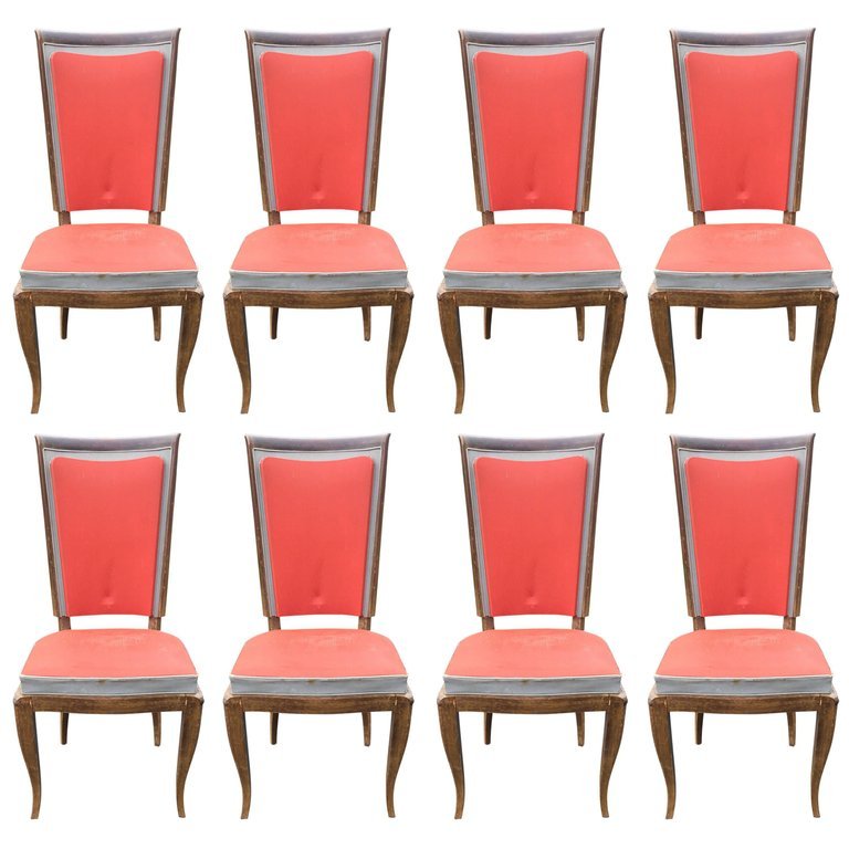 Suite Of 8 Chairs Art Deco Period, Circa 1930/1940-photo-6