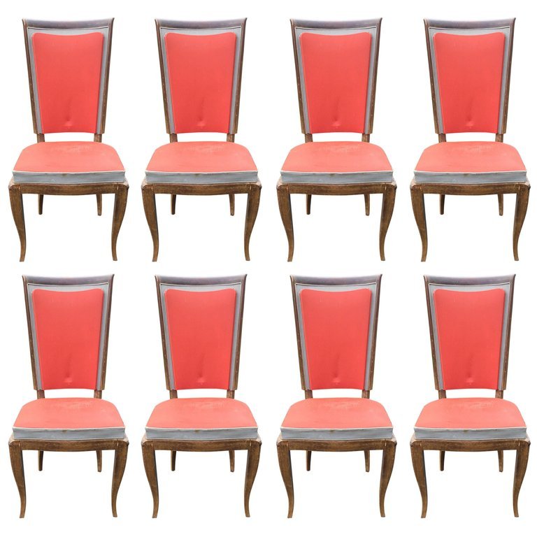 Suite Of 8 Chairs Art Deco Period, Circa 1930/1940