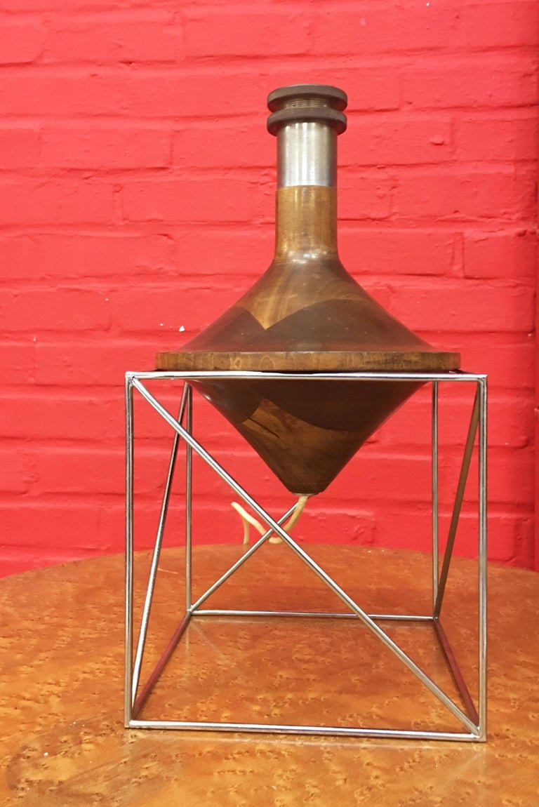 Rare Diabolo Lamp, Attributed To Max Sauzé Circa 1970-photo-3