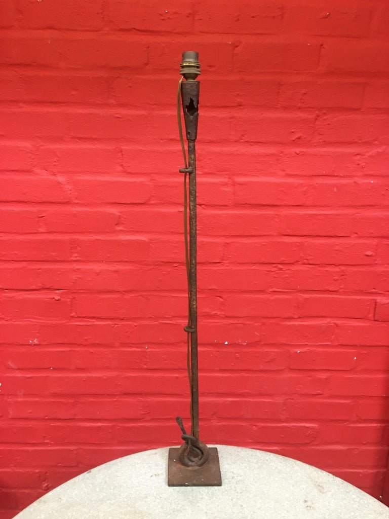 Guylaine Guy (1929) Wrought Iron Lamp Circa 1970-photo-3