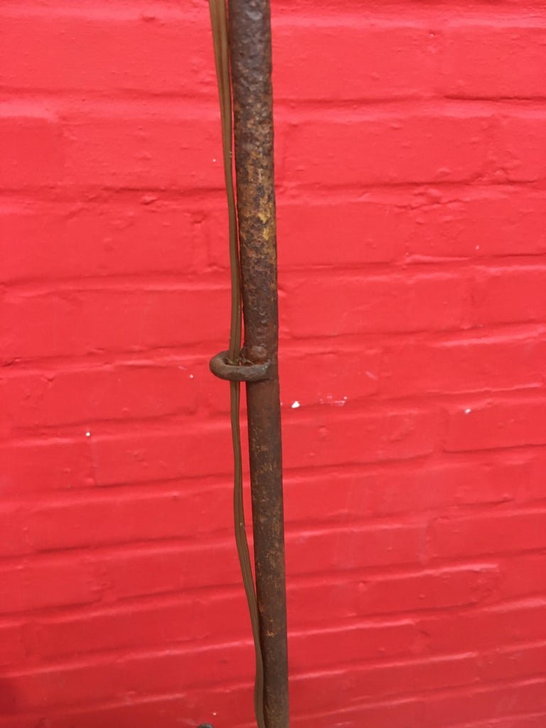 Guylaine Guy (1929) Wrought Iron Lamp Circa 1970-photo-2