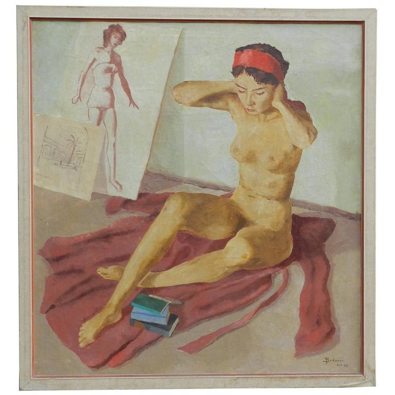 Bräuner, Oil On Canvas Signed And Dated 53