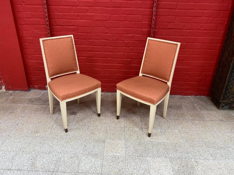 6 Chaises Art Deco Dans Le Style De Andre Arbus-photo-2