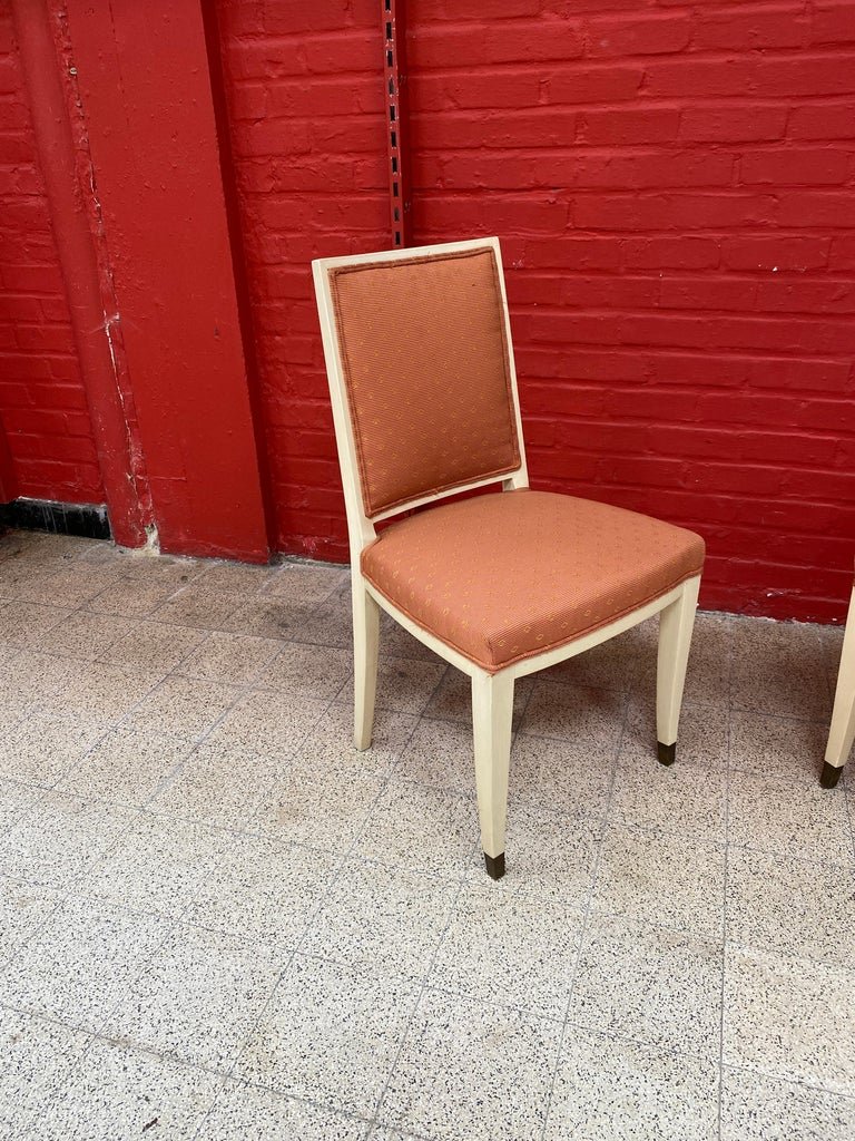 6 Chaises Art Deco Dans Le Style De Andre Arbus-photo-4