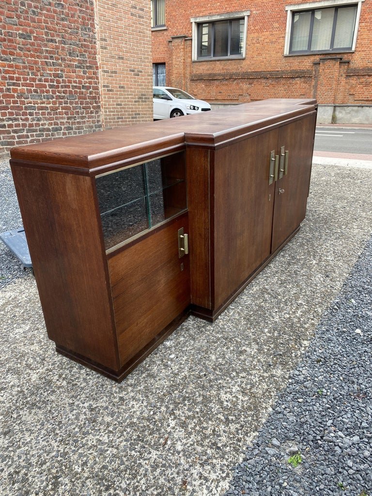 Large Art Deco Sideboard In Rosewood, Circa 1930 (280cm)-photo-1