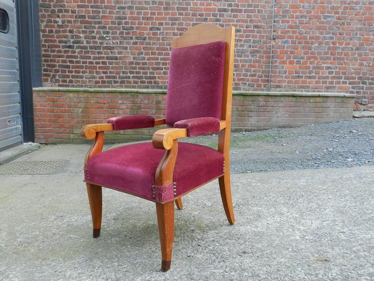 Andre Arbus (dans Le Gout De) Suite Of 5 Large Art Deco Armchairs Around 1940/1950-photo-2