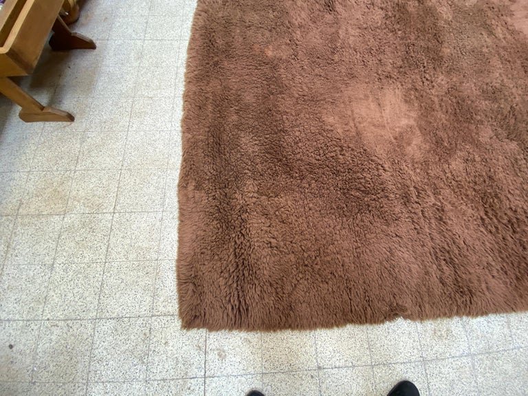 Tisca , Grand Tapis Vintage En Laine épaisse , Commande Speciale Circa 1960/1970-photo-2