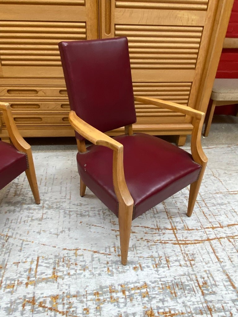 Pair Of Art Deco Armchairs Circa 1940/1950 In The Style Of André Arbus-photo-3