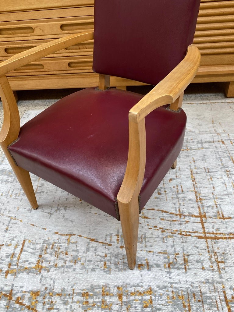 Pair Of Art Deco Armchairs Circa 1940/1950 In The Style Of André Arbus-photo-1