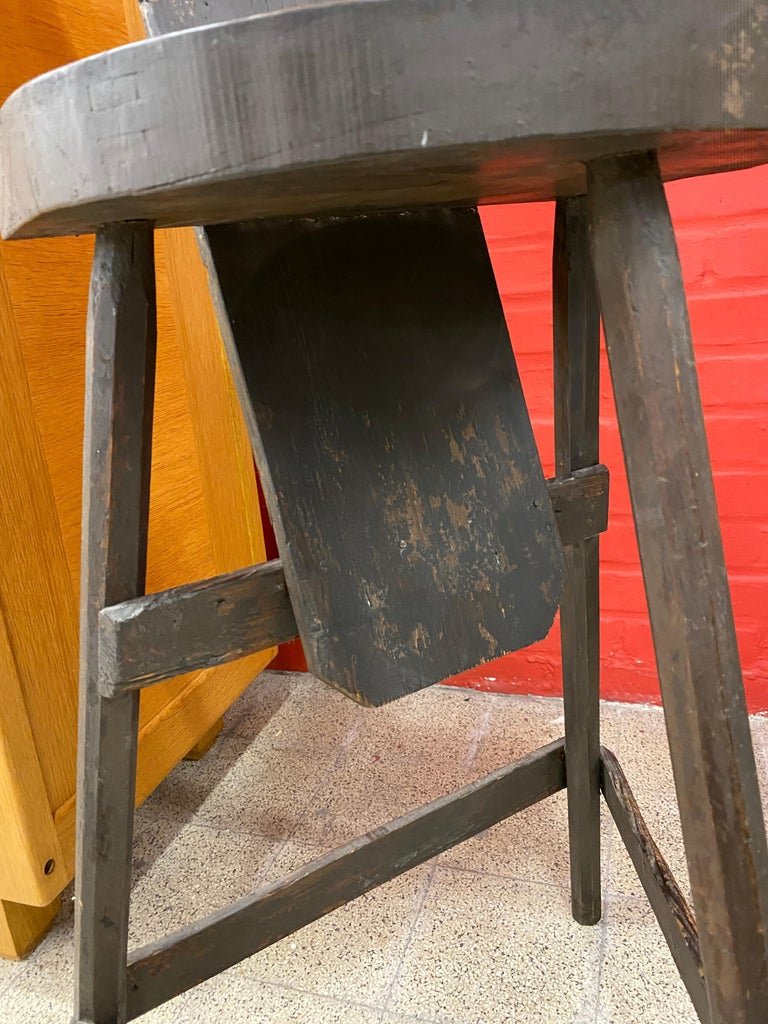 Tabouret Brutaliste En Pin, Circa 1950-photo-4