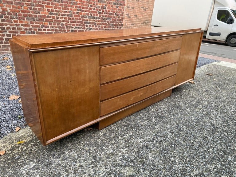 Very Large Art Deco Commode / Row In Rosewood Veneer Circa 1930-photo-3