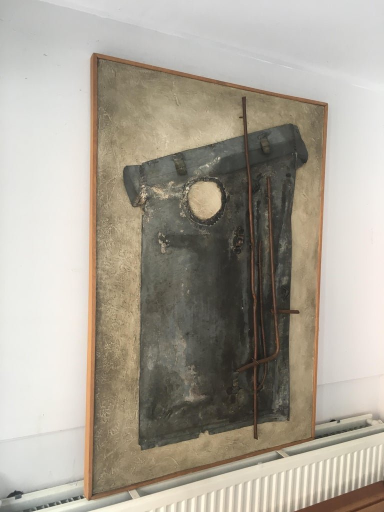 Guylaine Guy 1929 "l'hommede La Manche" 1988 "technique Mixte" Large Format 117 X 80 Cm-photo-3