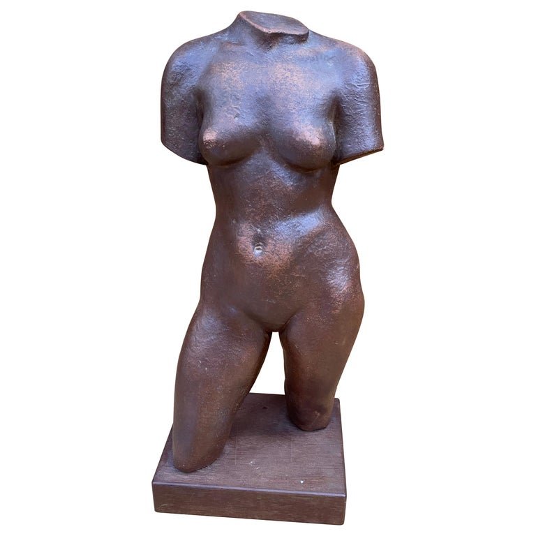 Arthur Dupagne (1895-1961)  Sculpture Africaniste En Terre Cuite , Circa 1940-1950