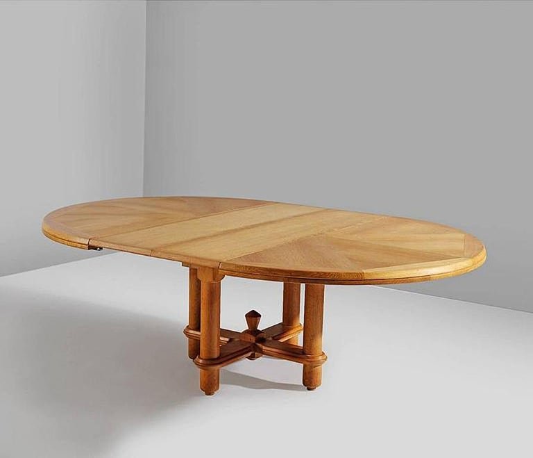Guillerme Et Chambron , Grande Table (145cm Diametre) Modele Victorine, Circa 1970-photo-2