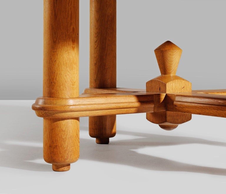 Guillerme Et Chambron , Grande Table (145cm Diametre) Modele Victorine, Circa 1970-photo-3