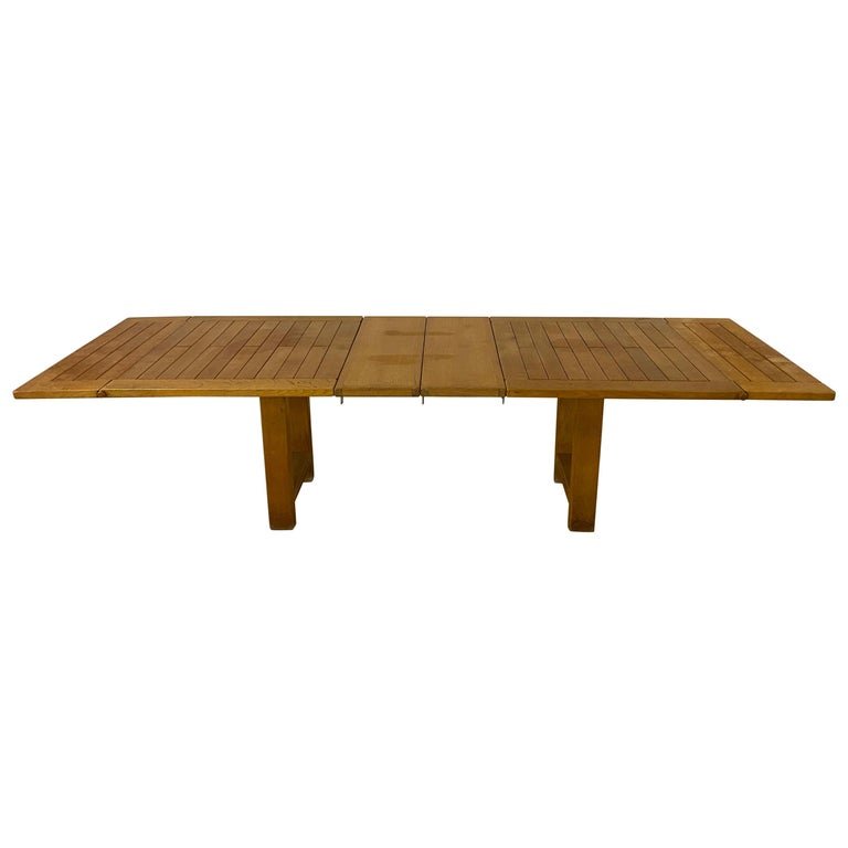 Guillerme Et Chambron, Original Large Oak Table, Your House Edition Circa 1970