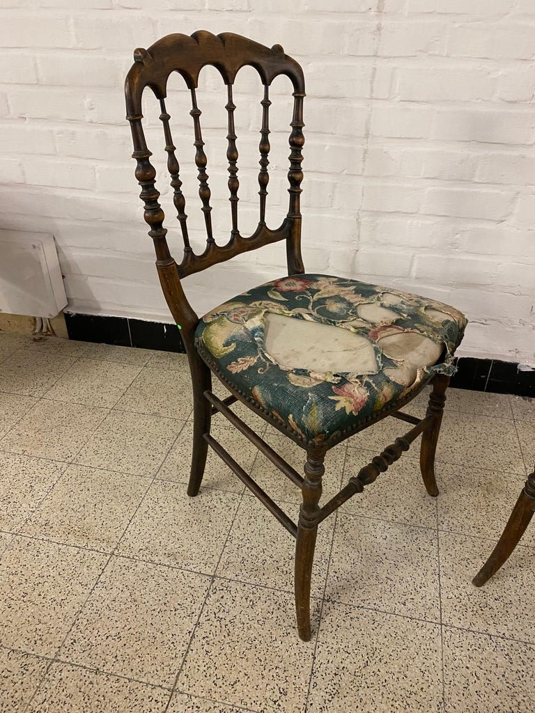 Pair Of Napoleon 3 Chairs, To Cover-photo-4