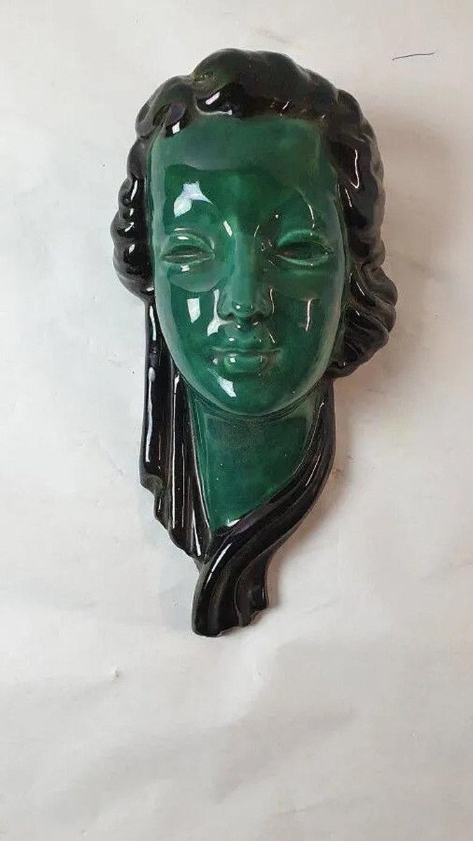 Ceramic Mask Circa 1950-photo-4