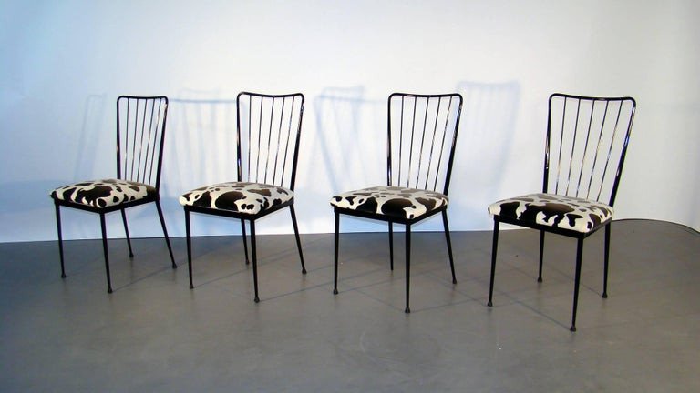 4 Chaises Circa 1960 Dans Le Style De Colette Gueden-photo-2