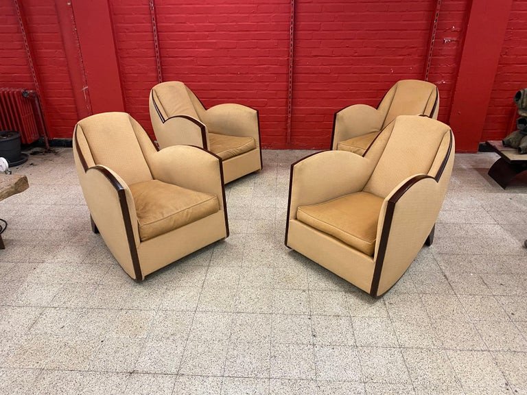 Levitan Decoration, 4 Art Deco Armchairs, Circa 1930-photo-2