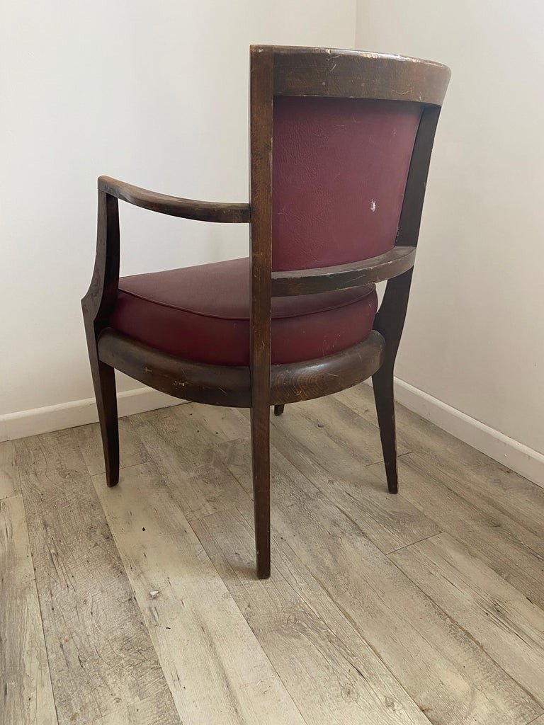 Art Deco Office Armchair In The Style Of André Arbus, Circa 1940-photo-3