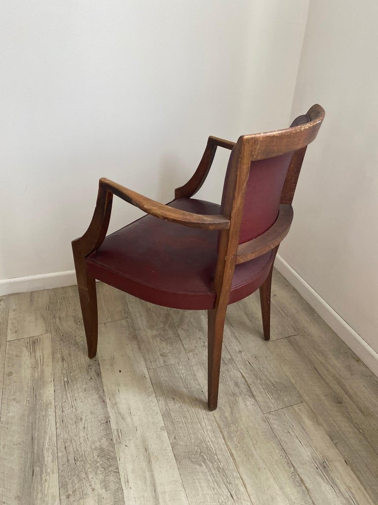 Art Deco Office Armchair In The Style Of André Arbus, Circa 1940-photo-2