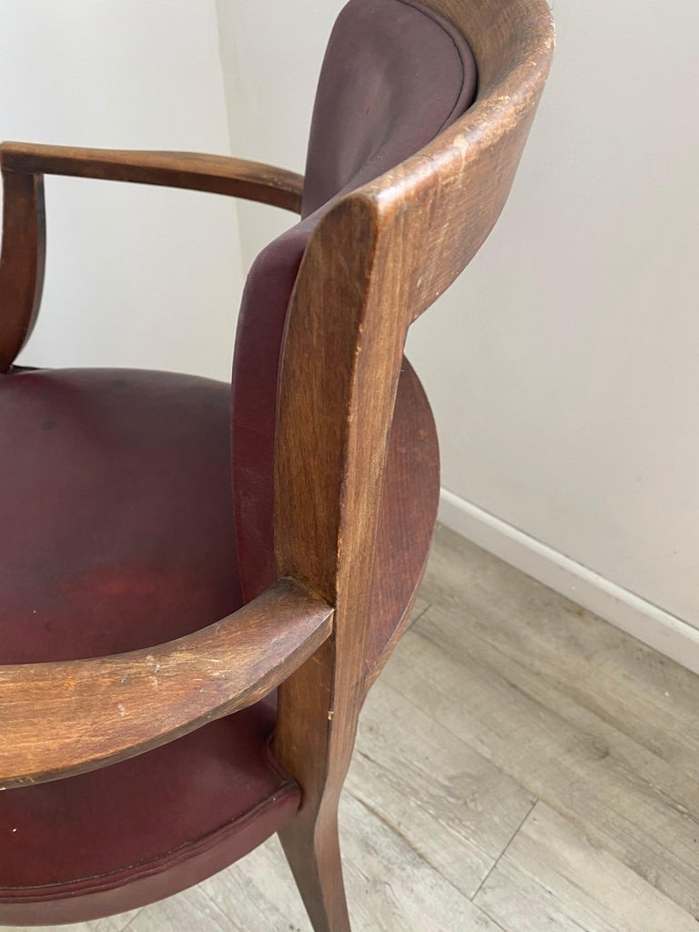 Art Deco Office Armchair In The Style Of André Arbus, Circa 1940-photo-3