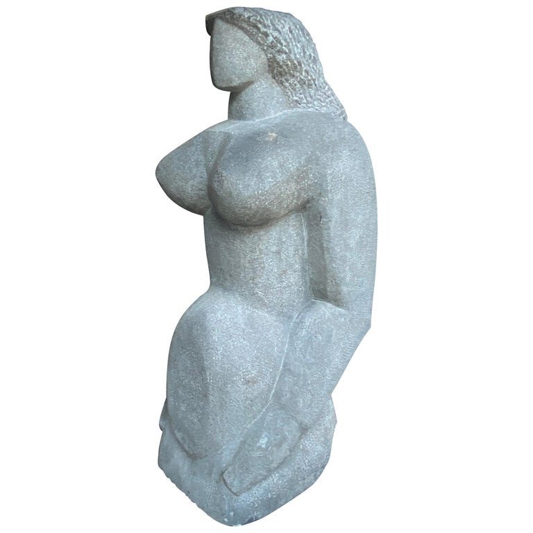 Stievenart Michel (1910-1991) Blue Stone Sculpture, Dated 62