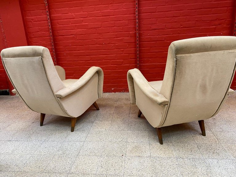 Erton, Pair Of Armchairs, Circa 1950/1960-photo-1