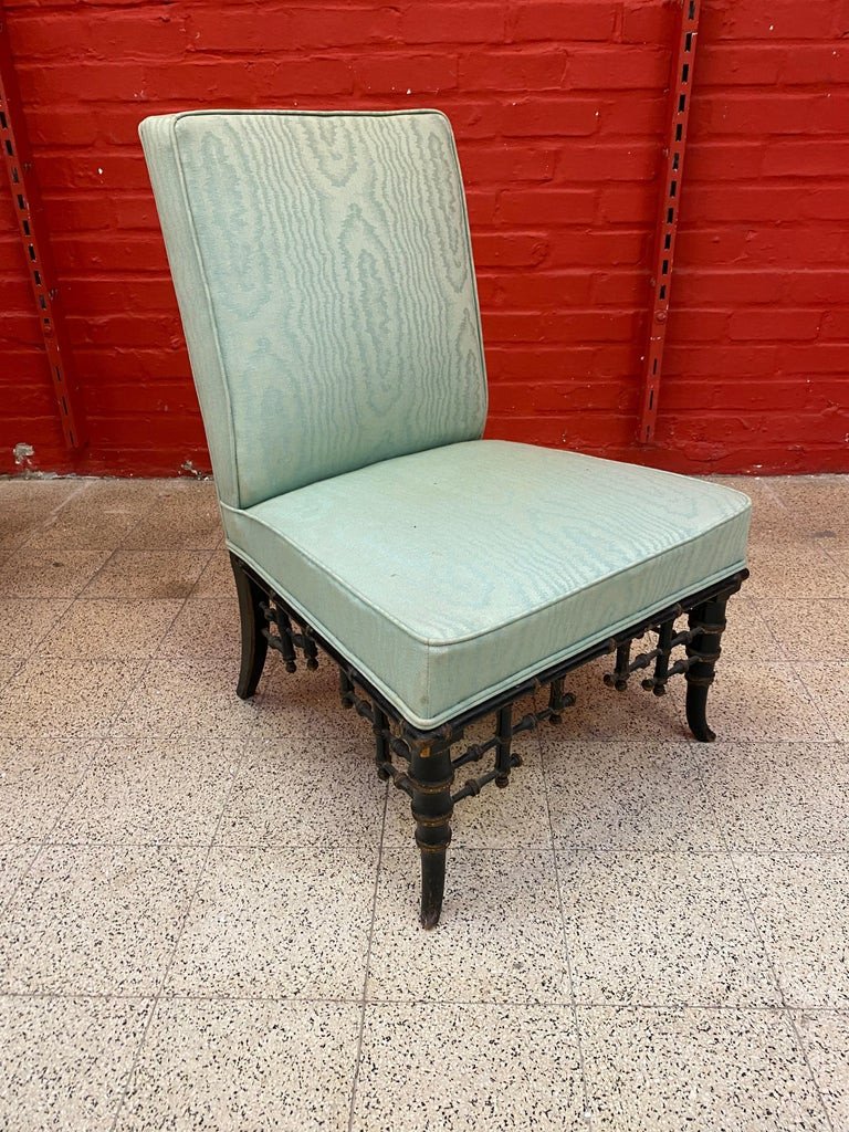 Imitation Bamboo Low Chair, Napoleon III Period-photo-4