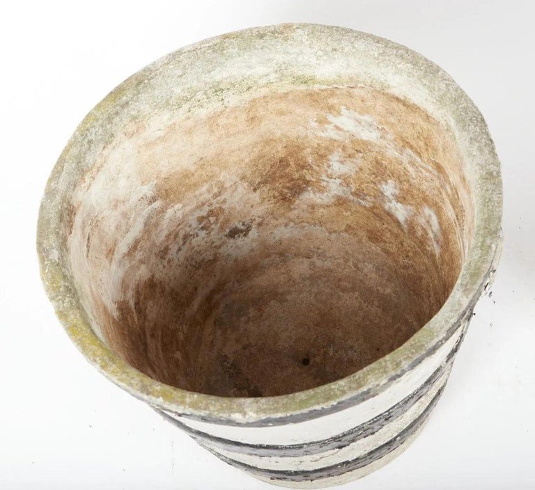 2 Anciens Cache-pots En Ciments , Circa 1930/1950 -photo-1