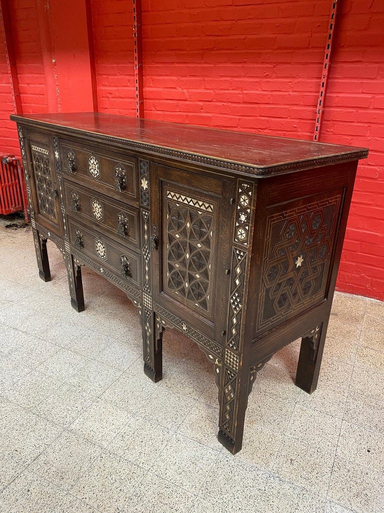 Grand Buffet d'Art Oriental , Provenant De l'Ancien Palace St Georges à Alger, Circa 1880-photo-7