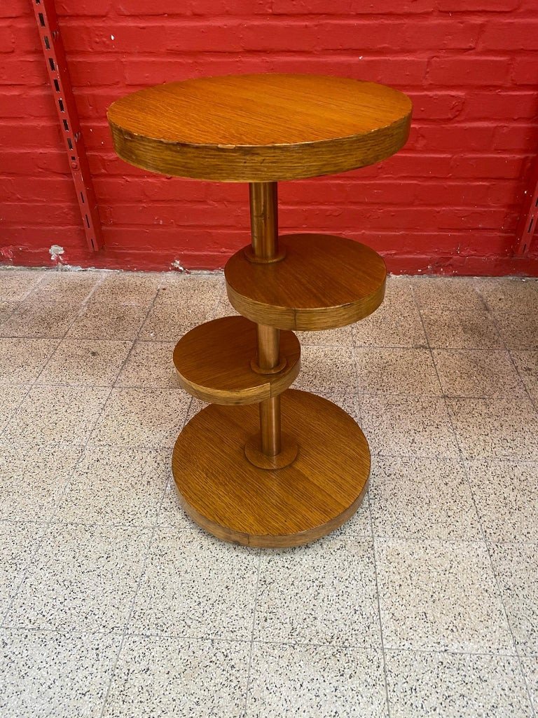 Art Deco Modernist Pedestal Table Circa 1930-photo-2